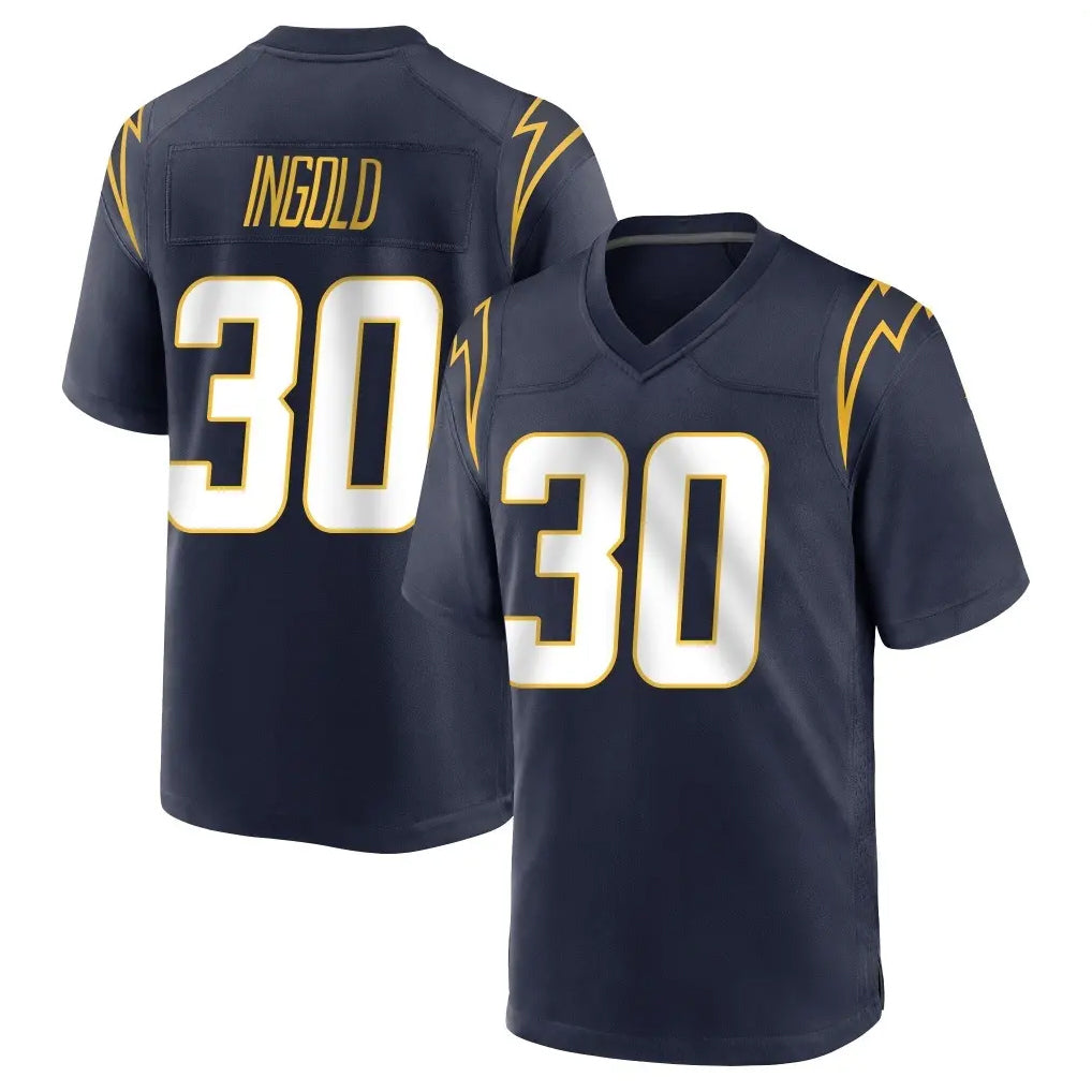 LA.Chargers #30 Alec Ingold Player Navy Home Game Ldoa Stitched Jerseys