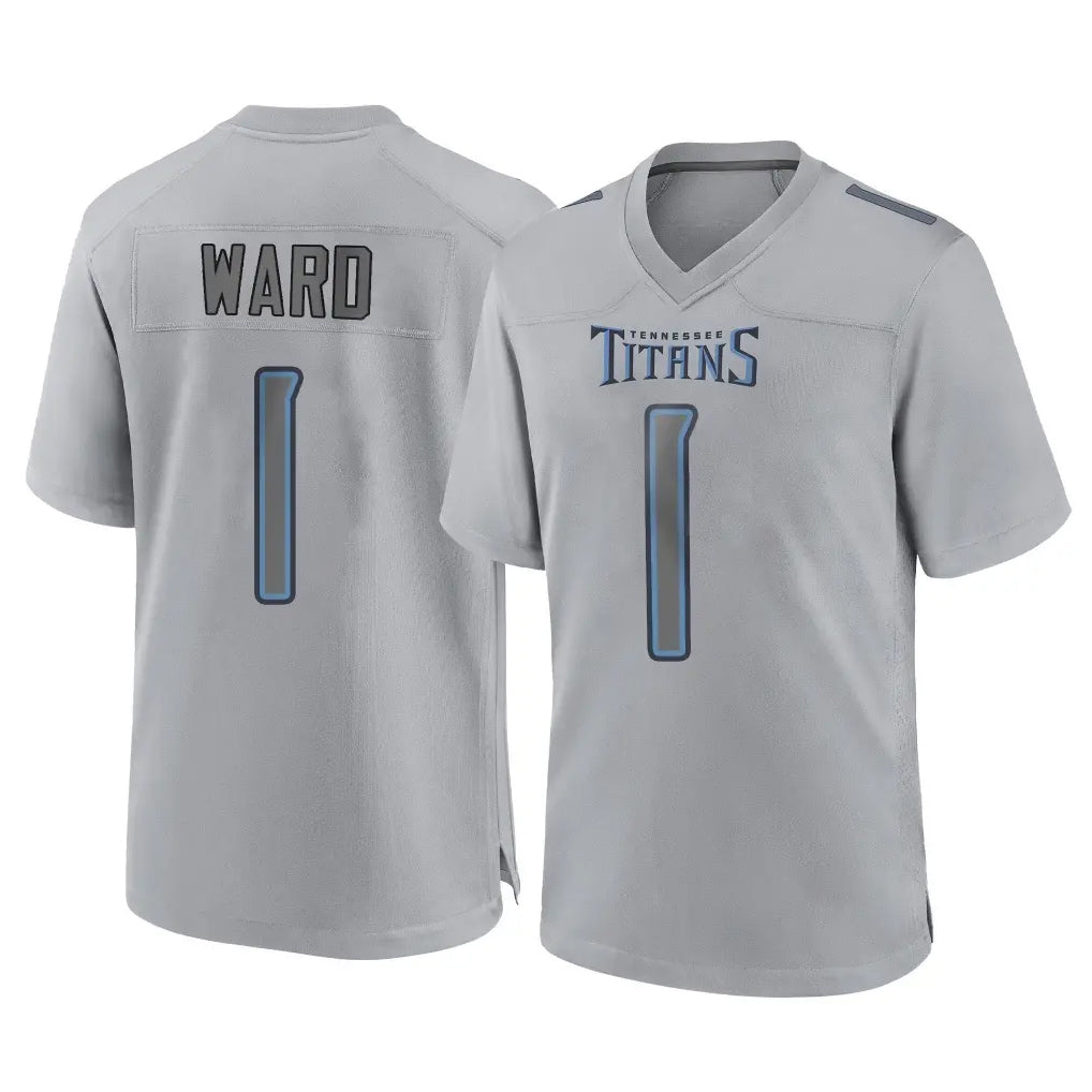T.Titans #1 Cam Ward Player Gray Atmosphere Fashion Home Game Ldoa Stitched Jerseys