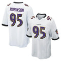 B.Ravens #95 Tavius Robinson Player White Home Game Ldoa Stitched Jerseys