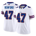 B.Bills #47 Christian Benford Player White Vapor F.U.S.E. Limited Home Game Ldoa Stitched Jerseys