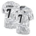 H.Texans #7 CJ Stroud Player Arctic Camo Salute To Service Limited Game Ldoa Stitched Jerseys