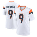 D.Broncos #9 Talanoa Hufanga Player White Home Game Ldoa Stitched Jerseys