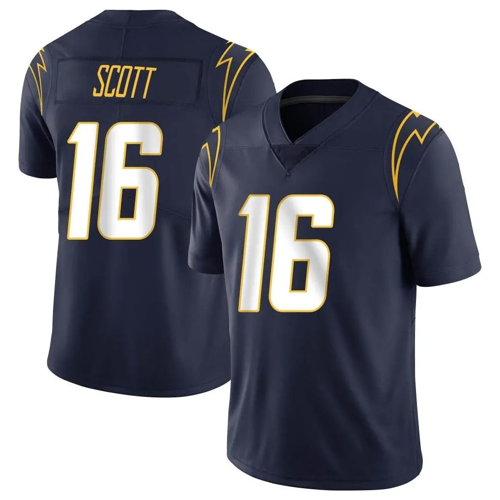 LA.Chargers #16 J.K. Scott Player Navy Limited Vapor Untouchable Home Game Ldoa Stitched Jerseys