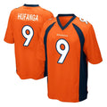 D.Broncos #9 Talanoa Hufanga Player Orange Color Home Game Ldoa Stitched Jerseys