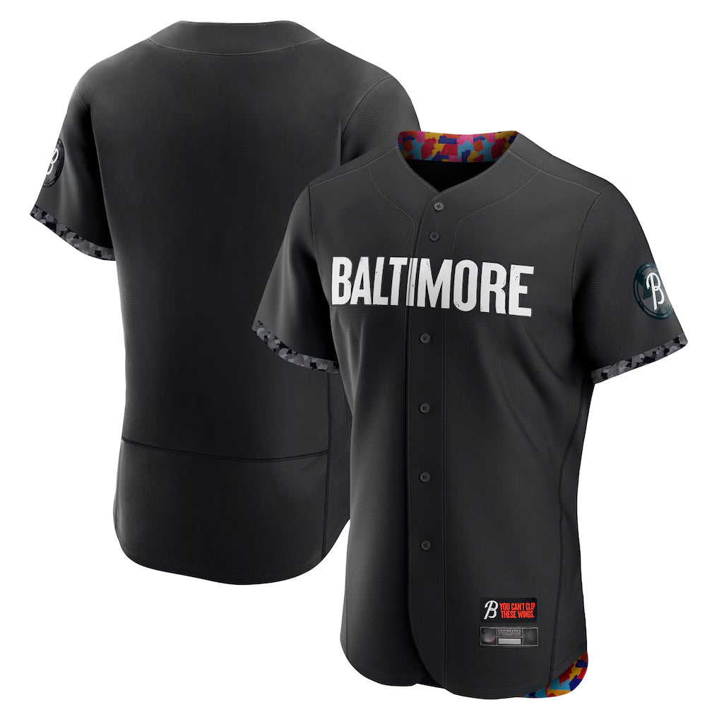 B.Orioles Blank Player Black City Connect Limited Elite Home Ldoa Stitched Jerseys