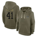 NO.Saints #41 Alvin Kamara Player Olive Salute to Service Pullover Hoodies Limited Ldoa Stitched Jerseys