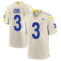 LA.Rams #3 Kam Curl Player Bone Home Game Ldoa Stitched Jerseys