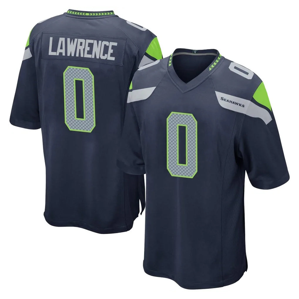 S.Seahawks #0 DeMarcus Lawrence Player Navy Home Game Ldoa Stitched Jerseys