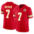 KC.Chiefs #7 Harrison Butker Player Red Limited Vapor F.U.S.E. Home Game Ldoa Stitched Jerseys