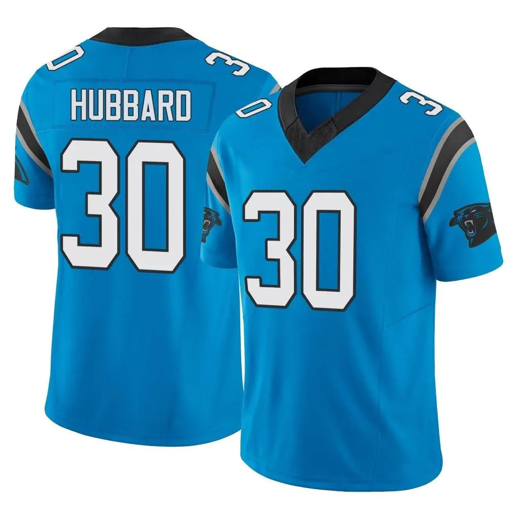 C.Panthers #30 Chuba Hubbard Player Blue Vapor F.U.S.E. Limited Home Game Ldoa Stitched Jerseys