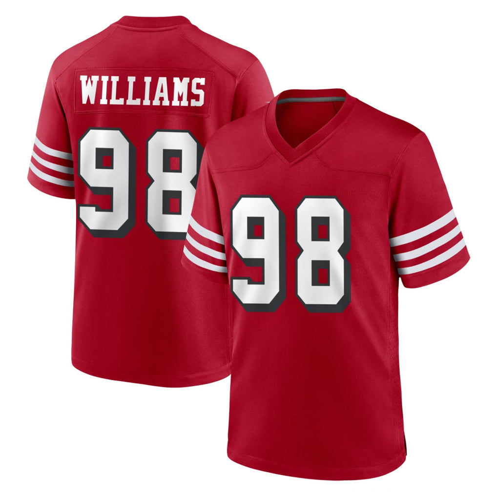 SF.49ers #98 Mykel Williams Player Red Limited Alternate Home Game Ldoa Stitched Jerseys