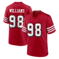 SF.49ers #98 Mykel Williams Player Red Limited Alternate Home Game Ldoa Stitched Jerseys