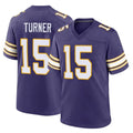 M.Vikings #15 Dallas Turner Player Purple Classic Home Game Ldoa Stitched Jerseys