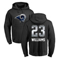LA.Rams #23 Kyren Williams Player Black Pullover Hoodie Limited Game Ldoa Stitched Jerseys