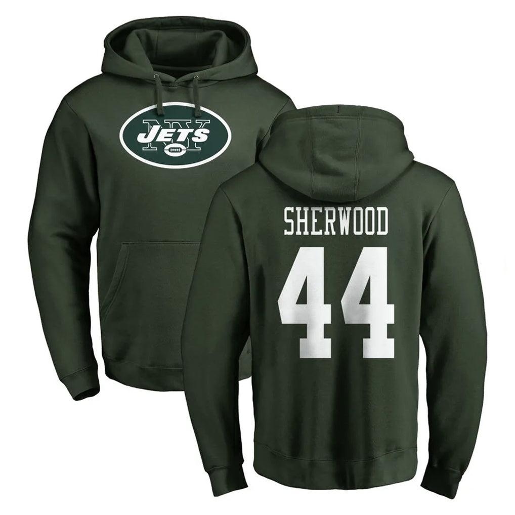 NY.Jets #44 Jamien Sherwood Player Green LOGO Pullover Hoodies Limited Game Ldoa Stitched Jerseys
