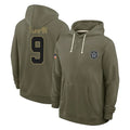 D.Cowboys #9 KaVontae Turpin Player Olive Salute to Service Pullover Hoodies Limited Ldoa Stitched Jerseys