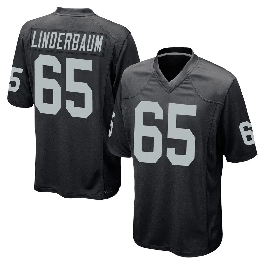 LV.Raiders #65 Tyler Linderbaum Player Black Home Game Ldoa Stitched Jerseys