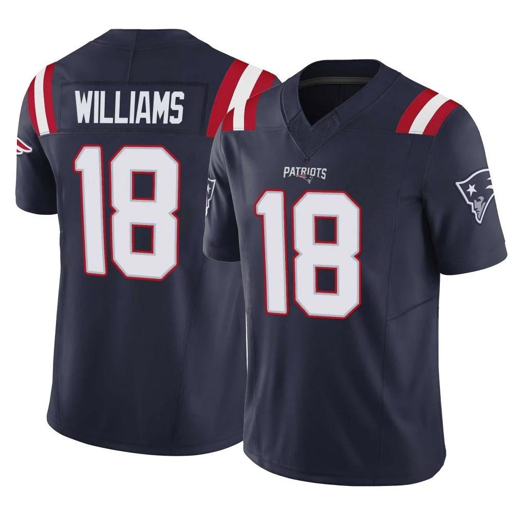NE.Patriots #18 Kyle Williams Player Navy Limited Vapor F.U.S.E. Home Game Ldoa Stitched Jerseys