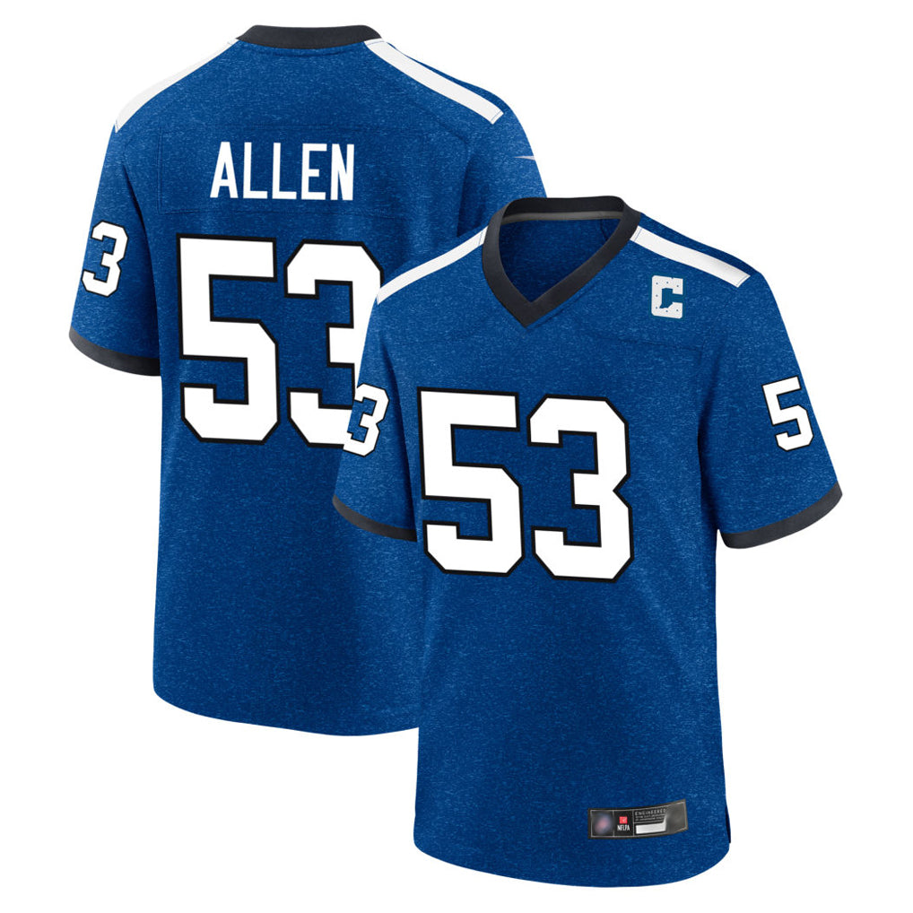 IN.Colts #53 CJ Allen Player Royal Alternate Indiana Nights Home Game Ldoa Stitched Jerseys