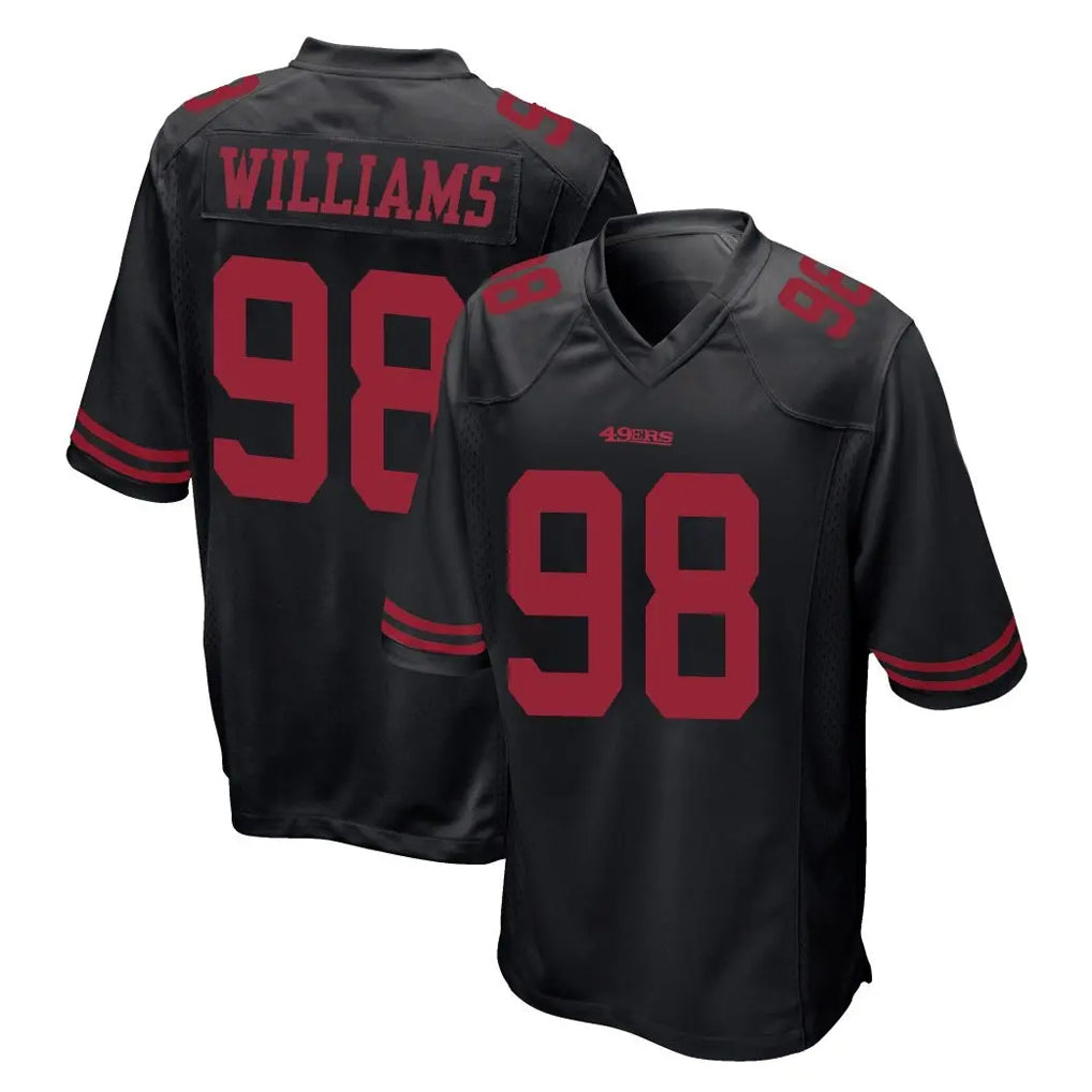 SF.49ers #98 Mykel Williams Player Black Alternate Home Game Ldoa Stitched Jerseys