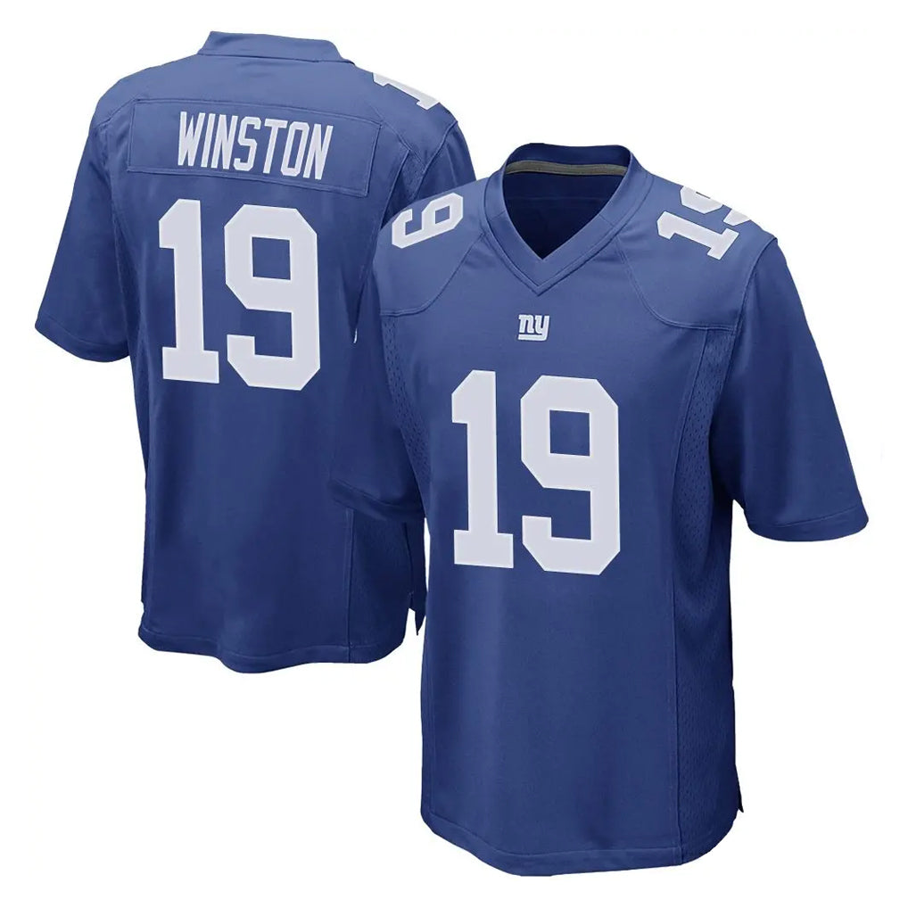 NY.Giants #19 Jameis Winston Player Royal Home Game Ldoa Stitched Jerseys