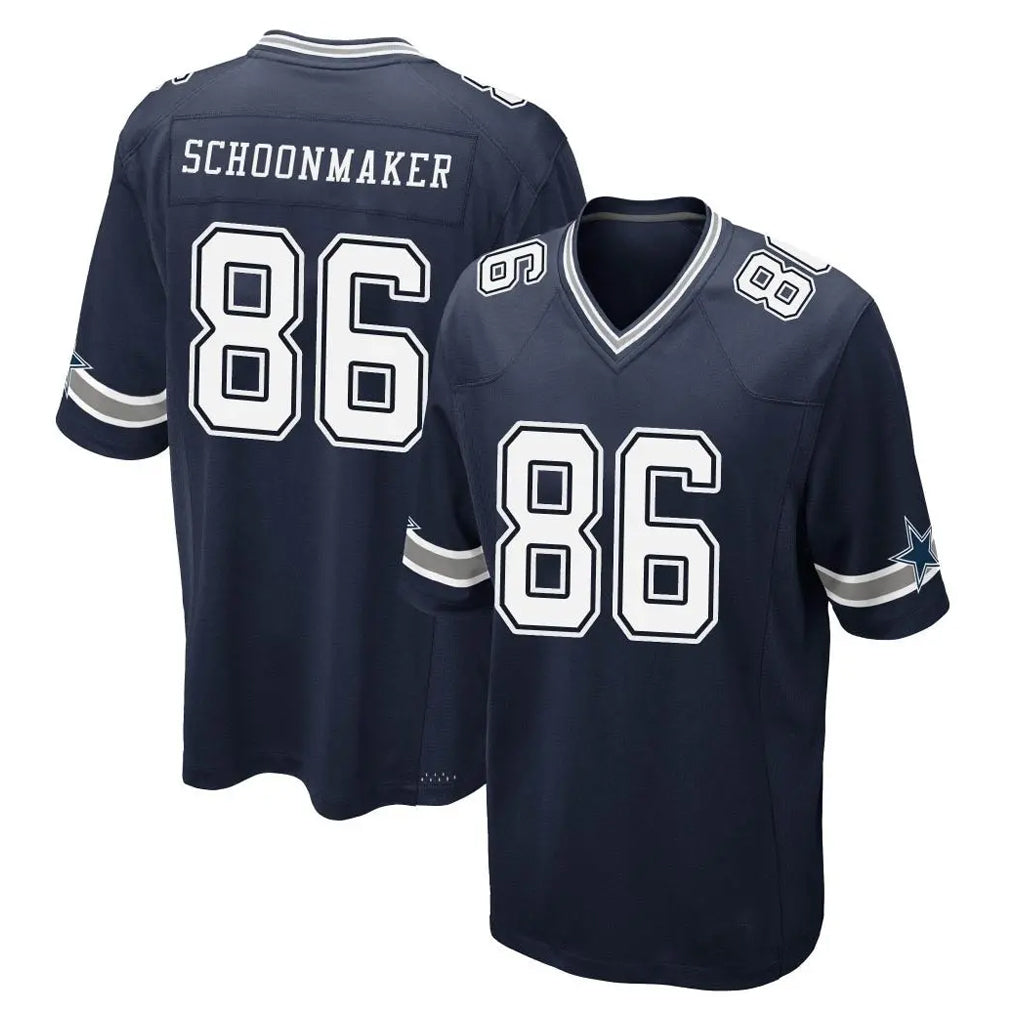 D.Cowboys #86 Luke Schoonmaker Player Navy Home Game Kdoa Stitched Jerseys