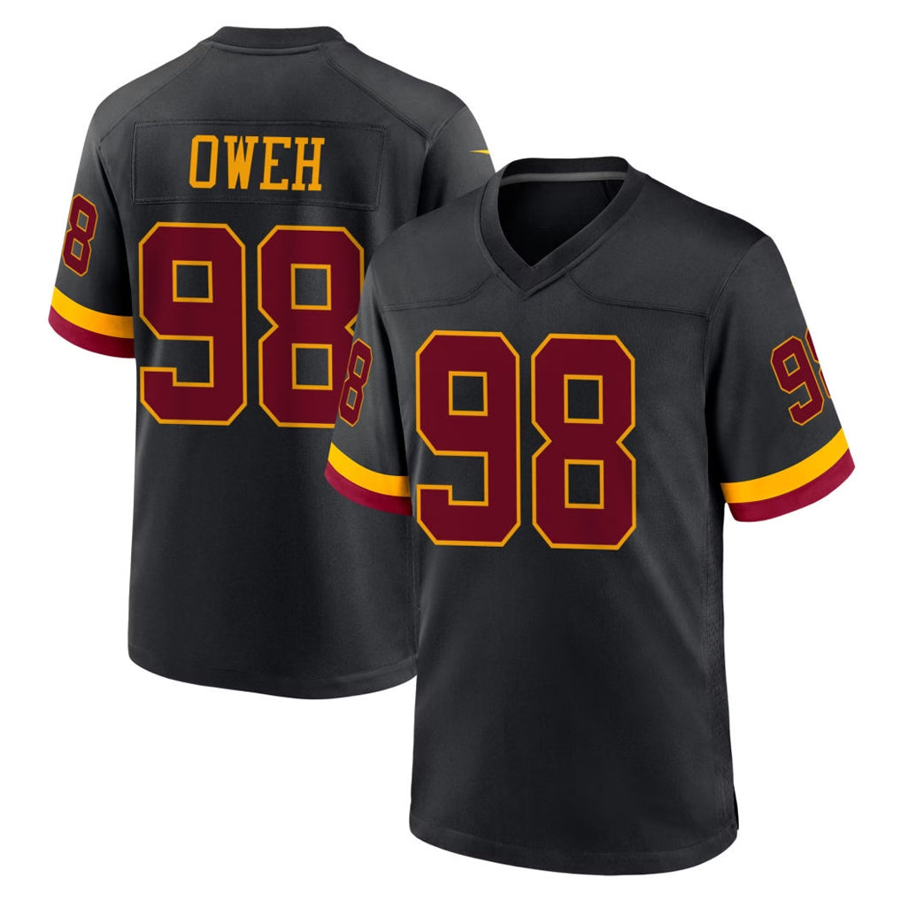 W.Commanders #98 Odafe Oweh Player Black Limited Home Game Ldoa Stitched Jerseys
