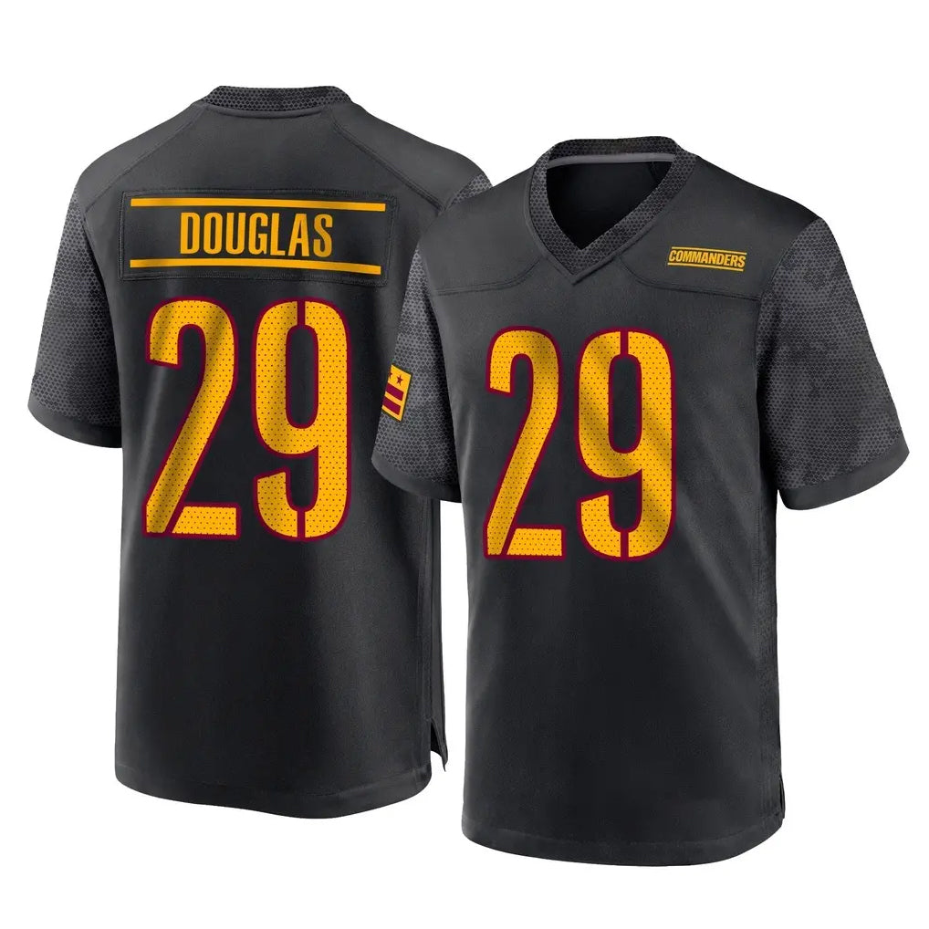 W.Commanders #29 Rasul Douglas Player Black Home Game Ldoa Stitched Jerseys