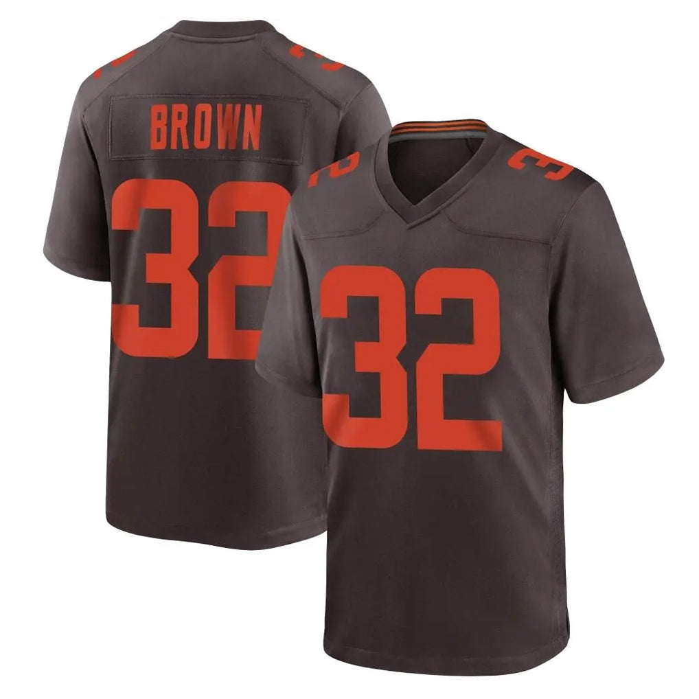 C.Browns #32 Jim Brown Player Brown Alternate Home Game Ldoa Stitched Jerseys