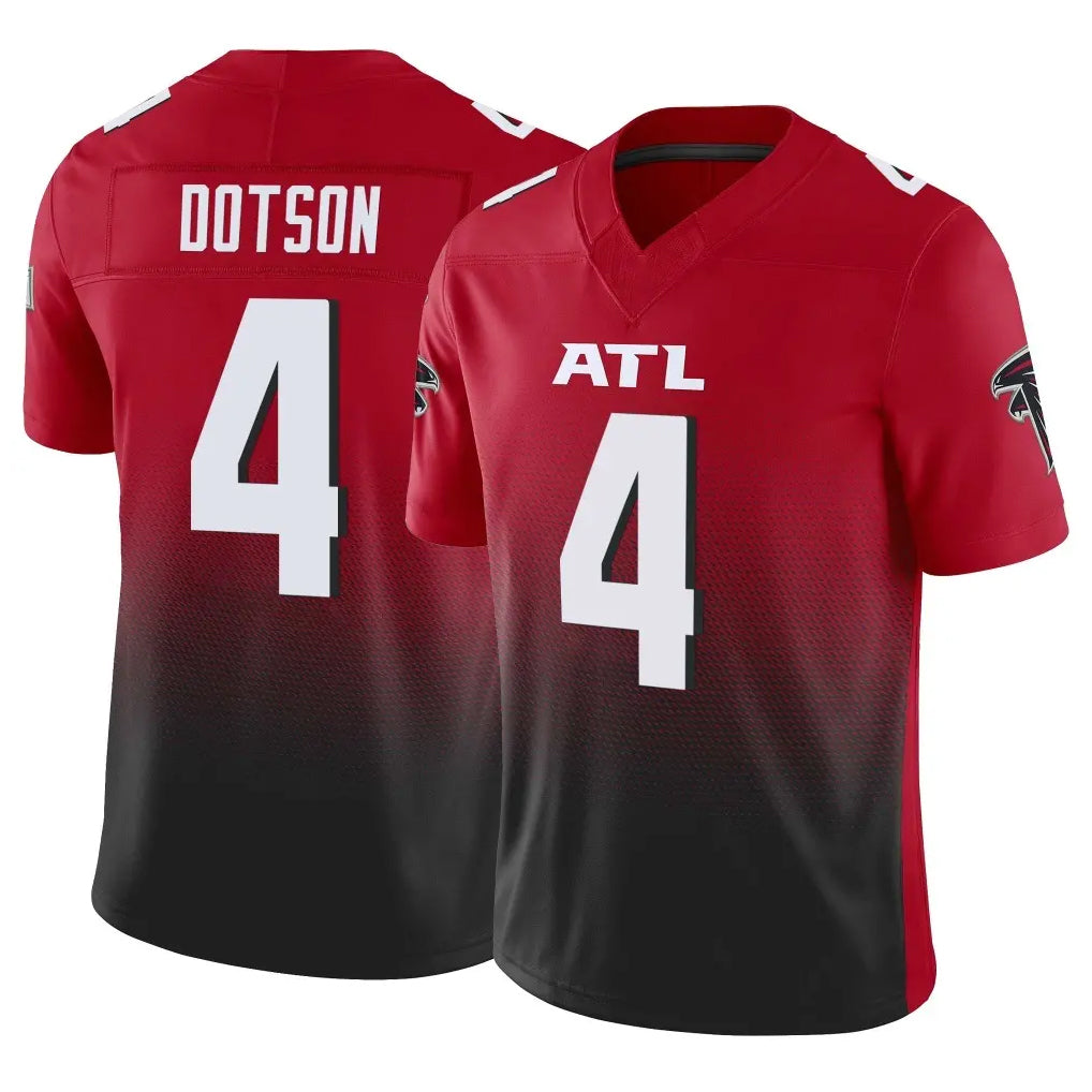 A.Falcons #4 Jahan Dotson Player Red Vapor F.U.S.E. Limited Home Game Ldoa Stitched Jerseys