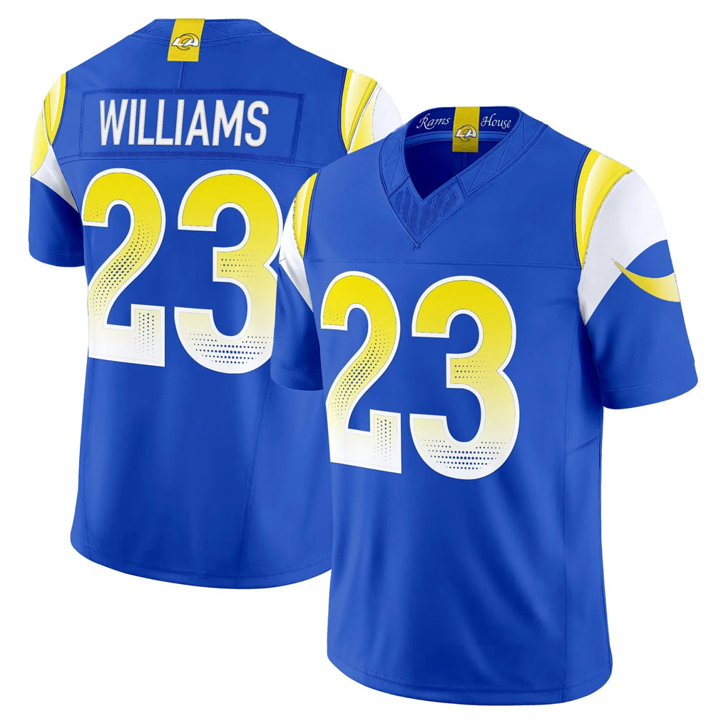 LA.Rams #23 Kyren Williams Player Royal Rivalries Vapor Limited Home Game Ldoa Stitched Jerseys