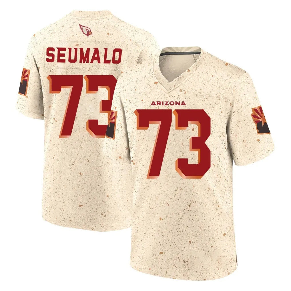 A.Cardinals #73 Isaac Seumalo Player Cream Rivalries Collection Game Ldoa Stitched Jerseys