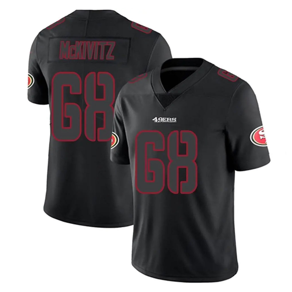 SF.49ers #68 Colton McKivitz Player Black Impact Limited Home Game Ddoa Stitched Jerseys