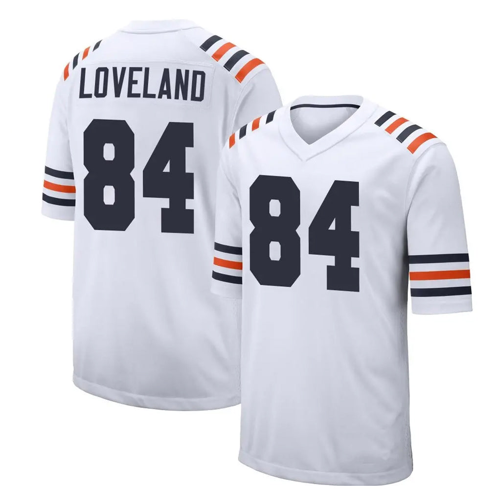 C.Bears #84 Colston Loveland Player White Classic Home Game Ldoa Stitched Jerseys