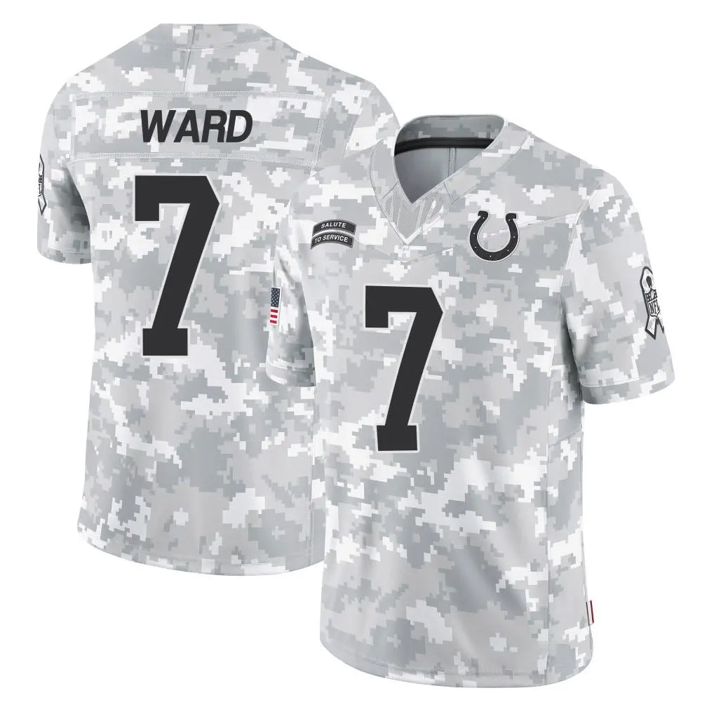 IN.Colts #7 Charvarius Ward Sr. Player Arctic Camo Salute To Service Limited Game Ldoa Stitched Jerseys