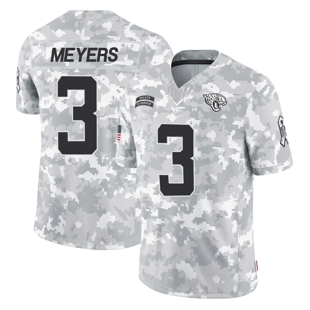 J.Jaguars #3 Jakobi Meyers Player Arctic Camo Salute To Service Limited Game Ldoa Stitched Jerseys