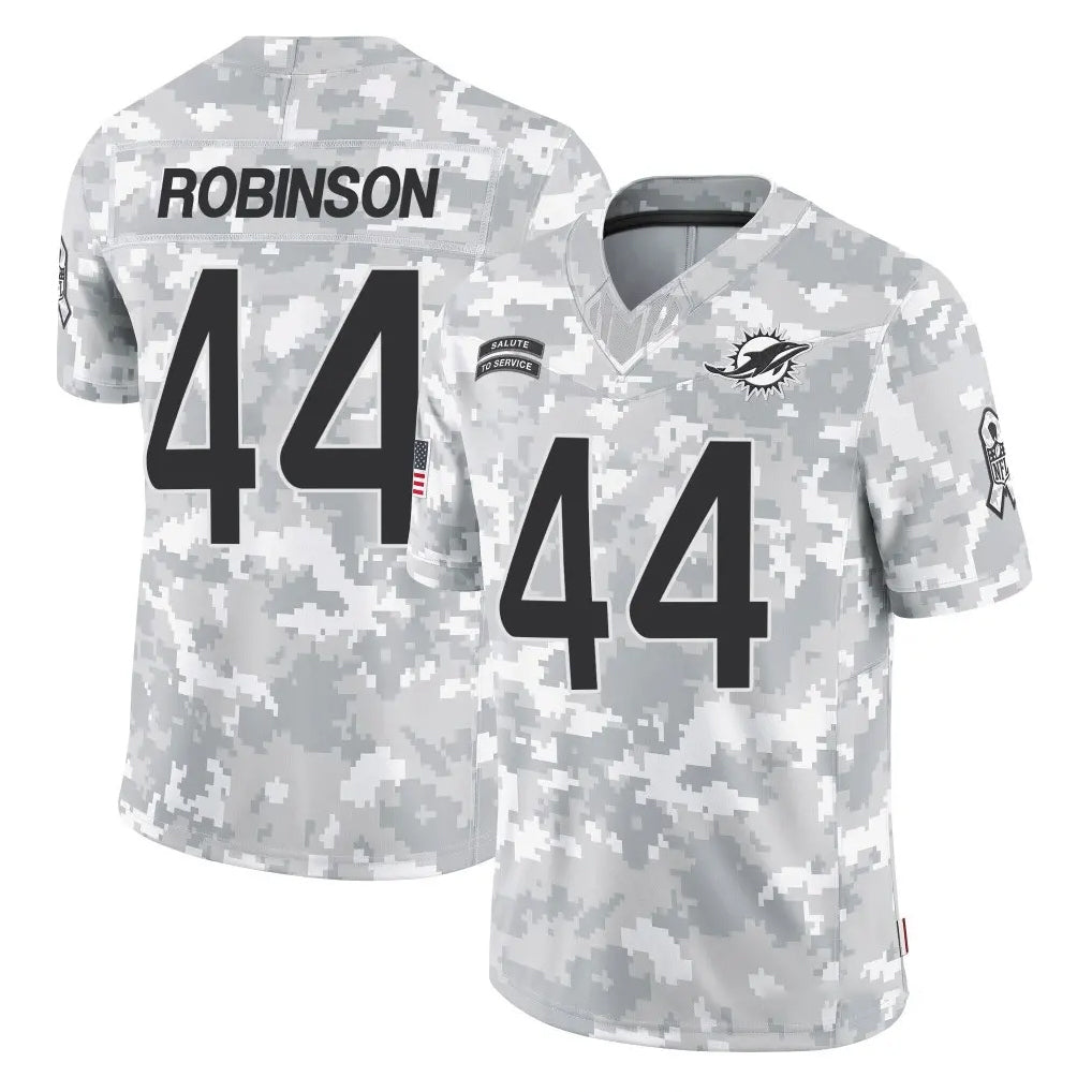 M.Dolphins #44 Chop Robinson Player Arctic Camo Salute To Service Limited Game Ldoa Stitched Jerseys