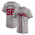 A.Braves #56 Spencer Schwellenbach Player Gray Limited Elite Home Game Ldoa Stitched Jerseys