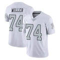 LV.Raiders #74 Kolton Miller Player White Limited Color Rush Home Game Ldoa Stitched Jerseys