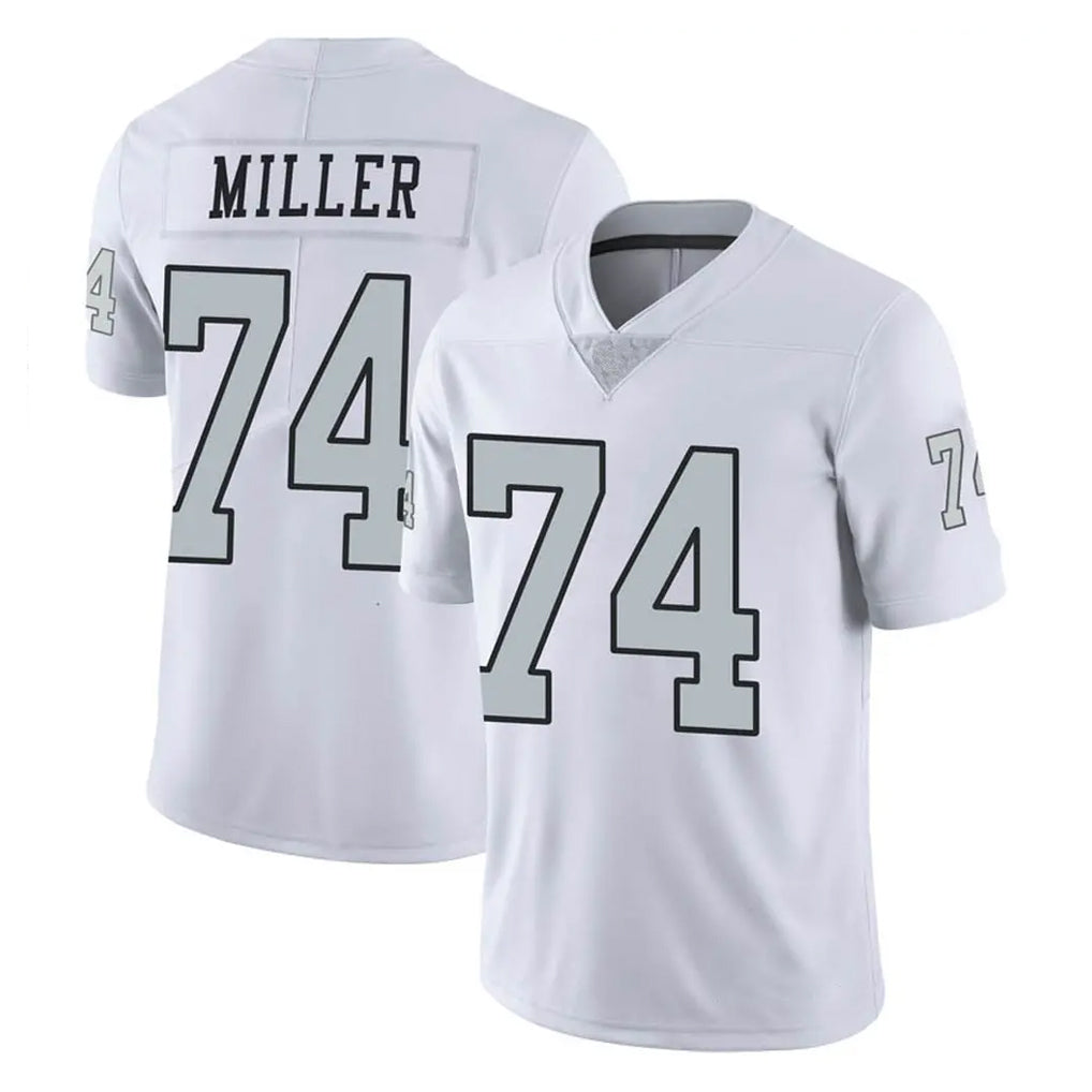 LV.Raiders #74 Kolton Miller Player White Limited Color Rush Home Game Ldoa Stitched Jerseys