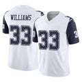D.Cowboys #33 Javonte Williams Player White-Navy Limited Vapor F.U.S.E. Home Game Ldoa Stitched Jerseys