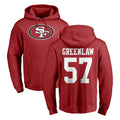 SF.49ers #57 Dre Greenlaw Player Red LOGO Pullover Hoodies Home Game Ldoa Stitched Jerseys