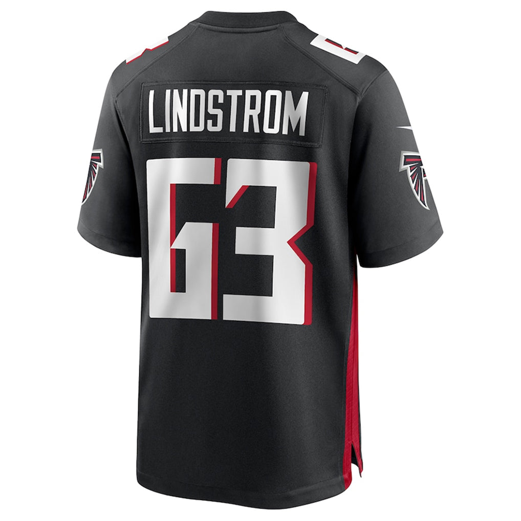 A.Falcons #63 Chris Lindstrom Player Black Home Game Ldoa Stitched Jerseys