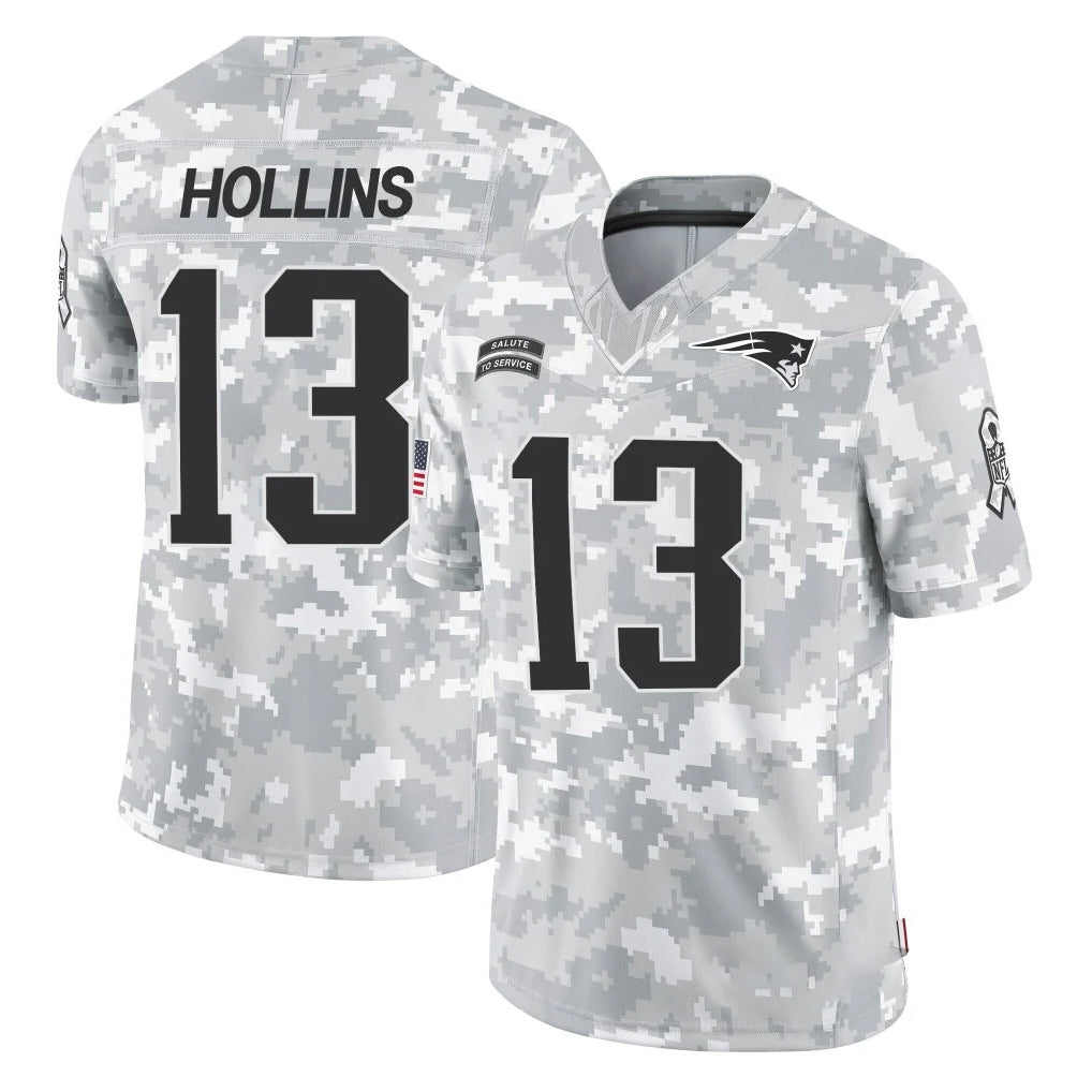 NE.Patriots #13 Mack Hollins Player Arctic Camo Salute To Service Limited Game Ldoa Stitched Jerseys