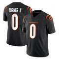 C.Bengals #0 DJ Turner II Player Black Vapor F.U.S.E. Limited Home Game Ldoa Stitched Jerseys