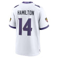 B.Ravens #14 Kyle Hamilton Player White Home Game Ldoa Stitched Jerseys