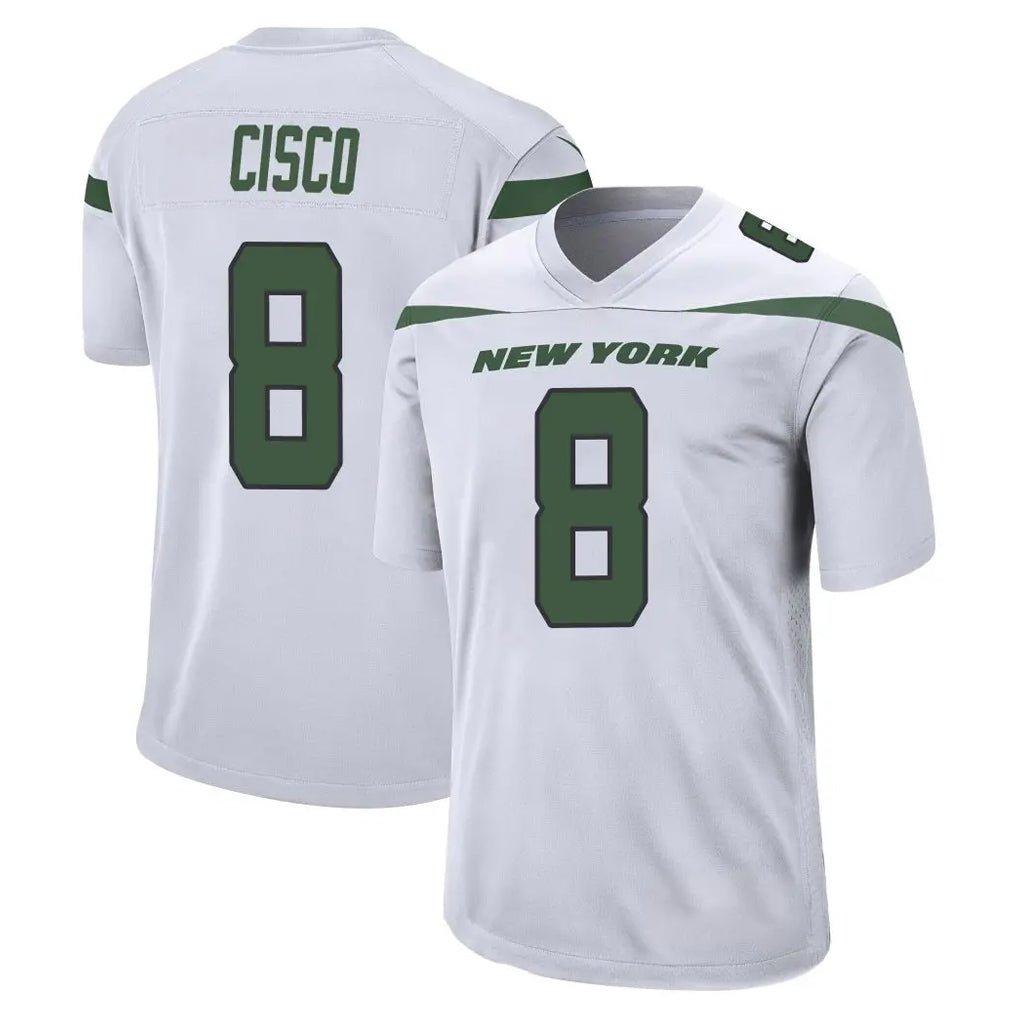 NY.Jets #8 Andre Cisco Player White Spotlight Home Game Ldoa Stitched Jerseys