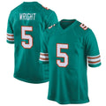 M.Dolphins #5 Jaylen Wright Player Aqua Alternate Home Game Ldoa Stitched Jerseys