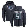 T.Titans #51 Austin Schlottmann Player Navy Logo Pullover Hoodies Home Game Ldoa Stitched Jerseys