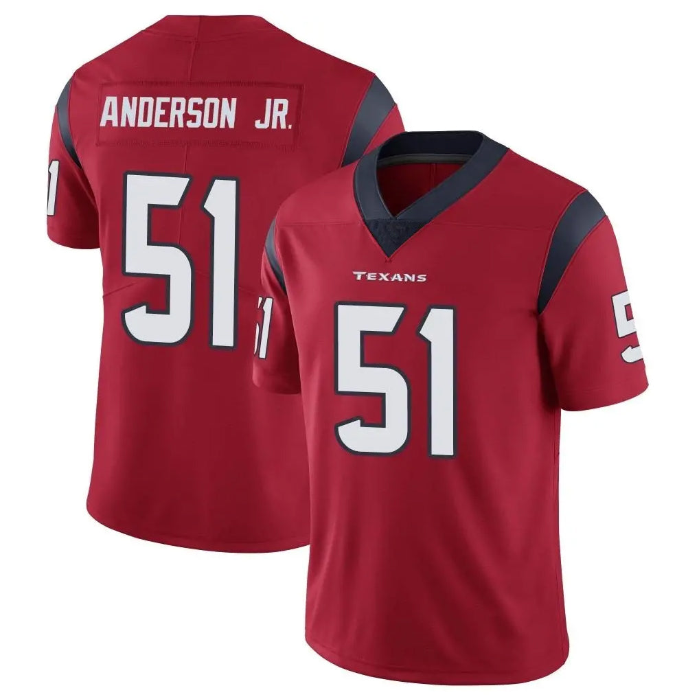 H.Texans #51 Will Anderson Jr. Player Red Limited Vapor Untouchable Home Game Ldoa Stitched Jerseys
